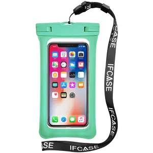 Yüzer hava yastığı su geçirmez yüzmek telefon kılıfı kılıf cep telefonu çanta TPU kuru çanta üzerinde akıllı telefon için spor ve yüzme plaj