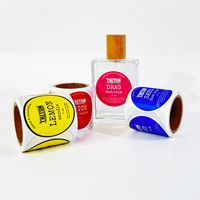 Label Perekat Vinyl Tahan Air Cetak Kustom untuk Kemasan Botol Kosmetik, Pencetakan Digital CMYK UV