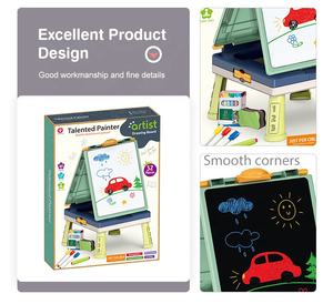 Обучающая двухсторонняя обучающая игрушка магнитная доска для рисования с 32 шт. - Product Image 4