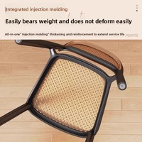 Chaise de salle à manger moderne en rotin synthétique, respirante, empilable, avec dossier, pour la maison, le commerce, l'extérieur, ensemble de chaises de table, tabouret de pique-nique
