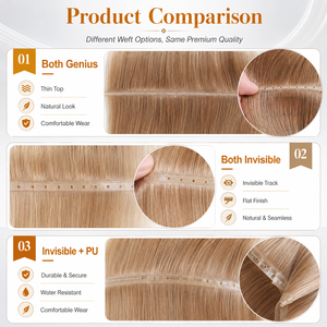 Extensions per capelli all'ingrosso con trama a farfalla, Remy vergine cinese, annodate a mano, a doppia trama, con estremità piene, per saloni - Product Image 6