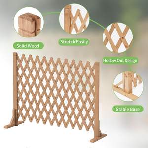 SHENGCHENG Puertas de Garaje de Madera para Exteriores, Tipo Acordeón, Expandibles, Retráctiles, Valla Retráctil, Puerta de Acordeón - Product Image 4