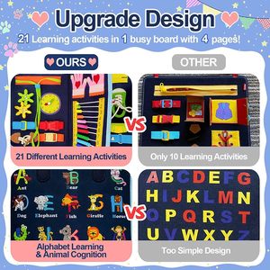 Nouveau feutre préscolaire montessori enfant en bas âge jouets d'apprentissage planche occupée sensorielle - Product Image 2
