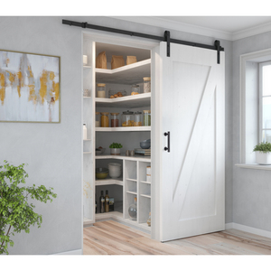 Manija de puerta corredera de madera Pasadena de 240mm con distancia central de 180mm Acero negro con textura 9296754 EMUCA - Product Image 4