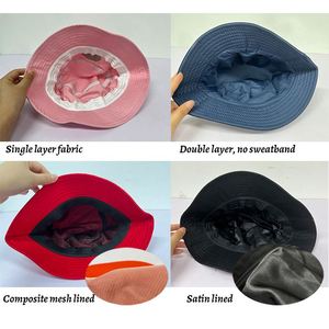 Chapeaux Bob Personnalisables Promotionnels avec Logo Brodé et Doublure en Satin pour Voyage - Product Image 5