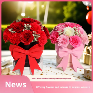 Bouquet de roses en plastique exquis en gros, fleurs de savon stylisées, sérigraphiées en relief, pour le Nouvel An et le Festival Qixi - Product Image 2