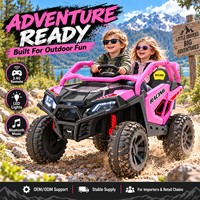 Voiture électrique pour enfants, buggy tout-terrain avec suspension à ressorts sur quatre roues, batterie 24V, UTV 2 places