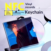 Porte-clés en acrylique NFC avec enregistrement musical, mini album personnalisé pour pendentif périphérique étoile carrée