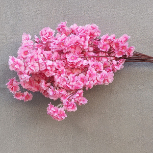 Arco de flor de cerezo y melocotón simulado, decoración de boda de tres puntas de cuatro puntas con flores artificiales falsas cifradas - Product Image 1