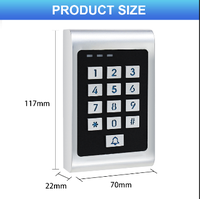 Lecteur de carte EM 125KHz RFID avec clavier métallique, application Tuya, contrôle d'accès aux portes, étanche IP66, extérieur, 10 000 utilisateurs, code