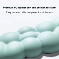 Repose-poignets ergonomique en cuir PU anti-salissure en forme de nuage, coussin de poignet en mousse PU pour ordinateur portable de bureau