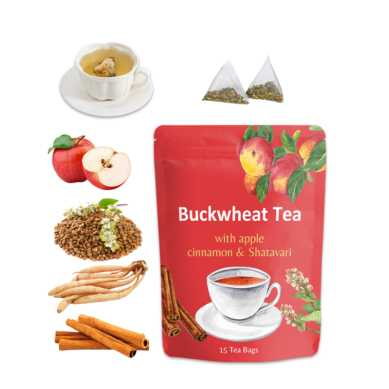 Private Label Organic Herbal Tea Blend Apple Cinnamon Shatavari Roasted Buckwheat Tea