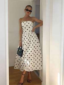 knee length dresses for ladies Scarlett Polka Dot Midi Dress