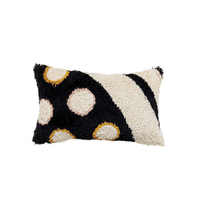 Housse de coussin géométrique carrée rayée de luxe moderne Innermor Designer 100 % coton tissé, moelleuse et extensible pour canapé, maison, hôtel