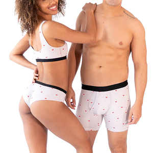 Fabricant OEM <span class=keywords><strong>Sous</strong></span>-vêtements <span class=keywords><strong>assortis</strong></span> respirants doux à la taille pour couples avec imprimés de coton modal personnalisés - Product Image 5