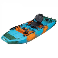 Kayak double place en LLDPE, type sit-on-top, pour 2 personnes, avec pagaie de pêche
