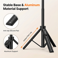 Soporte Magnético Extensible para Teléfono con Obturador Remoto, Rotación de 360°, Desmontable, Compatible, Ligero, para Escritorio, Teléfono Móvil