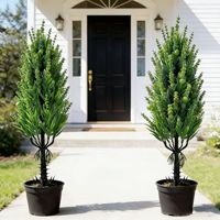 Herbe artificielle lavande à piquer pour extérieur, 62 cm, avec piquet de fixation au sol, pour arrangement floral et décoration extérieure