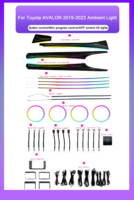 Kit d'éclairage d'ambiance LED SJC pour Toyota AVALON 2019-2023, système d'éclairage intérieur, lampe d'ambiance, amélioration de l'éclairage automobile