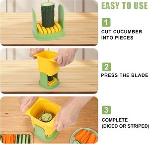 2-in-1 <b>Vegetable</b> <b>Chopper</b> Dicing & Slitting Manual <b>Vegetable</b> <b>Chopper</b> Stainless Steel Mandoline Slicer - Product Image 6
