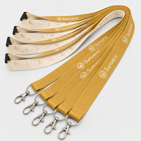 Cordons personnalisés en polyester pour salon professionnel, sangle de cou avec logo personnalisé et boucle de sécurité détachable