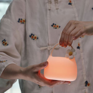 2026 trend Portable Birthday Gift Atmosphere Tap Bag Night <b>Light</b> Portable LED Silicone Handbag <b>Lamp</b> For Women girls kids - Product Image 6