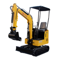 Mini-excavatrice de 1,2 tonne avec cabine, multifonction, petite excavatrice sur chenilles à vendre