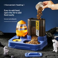 Comedero y Bebedero Automático para Mascotas 2 en 1 con Doble Recipiente Elevado para Gatos y Perros Pequeños