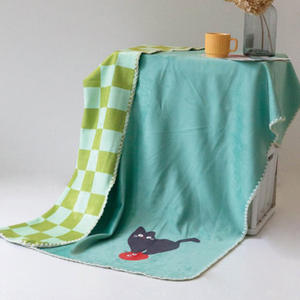 Anpassbare Weiche Doppelseitig Bedruckte 100*140cm Büro Zuhause Sofa Bett Polyester Stoff Fuchspelz Wurfdecke - Product Image 1