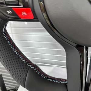 Volante Sportivo in Carbonio Personalizzato per Modelli <span class=keywords><strong>BMW</strong></span>, Pelle Nera Traforata, F10 F30 F31 F32 F20 G01 G11 G20 G21 G22 G80 - Product Image 4