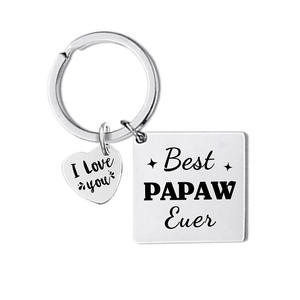 ग्रैंडपा कीचेन पिता कुंजी की अंगूठी सबसे अच्छा पिता कभी कीरिंग ने पिता को उपहार कस्टम स्टेनलेस स्टील की सबसे अच्छी पोती - Product Image 5