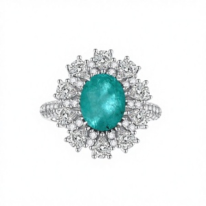 YinZheng Factory Wholesale Romantic Oval Cut 925 Sterling <b>Silver</b> White Yttrium Aluminium <b>Garnet</b> Gemstone for Women-Gift Party - Product Image 4