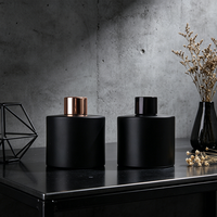 Bouteille diffuseur à roseaux en verre noir 50 ml, vente en gros, flacon vide de luxe pour diffuseur d'arômes, OEM ODM, logo personnalisé pour la décoration intérieure