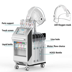 Appareil de beauté 10 en 1 pour soins du visage à l'oxygène, hydradermabrasion, radiofréquence, microcourant, ultrasons, pour salon commercial - Product Image 4