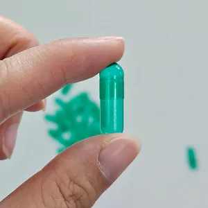 Esina conchiglie capsula trasparente verde capsula dimensione 00 hpmc pillola vegetariana KOSHER ideale per macchina di riempimento