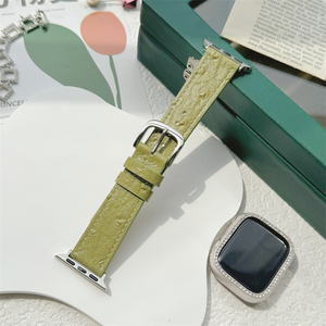 Cinturino per <span class=keywords><strong>Apple</strong></span> <span class=keywords><strong>Watch</strong></span> in vera pelle con motivo struzzo, accessorio di alta qualità - Product Image 5