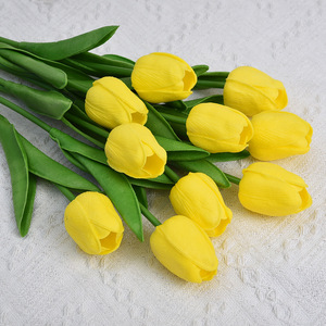 Flores Artificiales de Tulipán de Alta Simulación, Decoraciones para Bodas y Hogar, Reutilizables, Reciclables, Estilo Clásico - Product Image 3