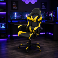 Chaise de jeu en cuir PU en gros, chaise PC de course de haute qualité avec repose-pieds réglable pour ordinateur et gamer