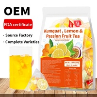 Groothandel Fabrieksdirect Kumquat Citroen & Passievrucht Gemengde Thee in Zakjes 160g 8g X 20 Pakjes OEM ODM 18 Maanden Houdbaarheid