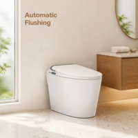 WC intelligent avec bidet automatique, télécommande, auto-nettoyant, siège chauffant, eau chaude, pour salle de bain résidentielle moderne