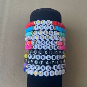 Thời Trang Mới Tùy Chỉnh Đính Cườm Tình Bạn Vòng Đeo Tay Monogram Polymer Đất Sét Hạt Tình Bạn Vòng Đeo Tay - Product Image 1