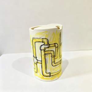 Tasse en céramique faite à la main personnalisée | Tasse à <span class=keywords><strong>café</strong></span> en porcelaine peinte à la main | Cadeau de vacances personnalisé - Product Image 2