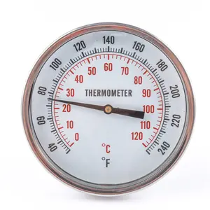 Rvs Temperatuurmeter Industriële Manometer Thermometer Voor Stoom