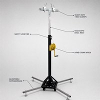 Soporte de Iluminación para Escenario con Manivela, de Hierro Resistente Usado, de 4.5-6m, Tipo Truss de Una Etapa, para Equipos de Exhibición, Capacidad de Carga de 150kg