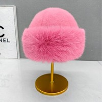 Sombrero de Pescador de Piel Sintética para Mujer, Lujoso y Cálido para Invierno, Ideal para Días Fríos y Nevados