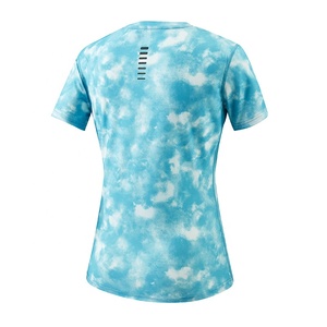 T-shirt da <span class=keywords><strong>donna</strong></span> di nuovo Design abbigliamento sportivo attivo stampa estiva aderente <span class=keywords><strong>Fitness</strong></span> Yoga abbigliamento sportivo da <span class=keywords><strong>donna</strong></span> t-shirt da <span class=keywords><strong>donna</strong></span> Top - Product Image 4