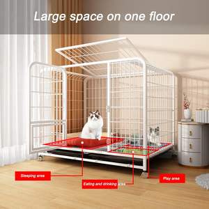 <span class=keywords><strong>Cage</strong></span> pour <span class=keywords><strong>chat</strong></span> en tube carré de fer épais Vente en gros Maison pour <span class=keywords><strong>chat</strong></span> domestique Maison mobile pour animal domestique avec toilette - Product Image 5