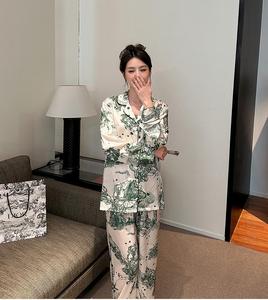 Pijamas de Satén de Alta Calidad para Mujer, Marca TKS, con Mangas Largas y Pantalones Largos, Conjunto de Pijama para Dormir - Product Image 4