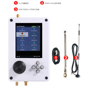SDR 수신용 SDR 소프트웨어 개발 키트가 포함된 조립형 포터팩 H2 무선 송수신기가 포함된 HackRF One - Product Image 4