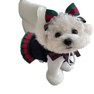 क्रिसमस पिल्ला के कपड़े पालतू कुत्ते की पोशाक सर्दियों में गर्म मजेदार सांटा क्लॉस ड्रेस कुत्तों के कपड़े पालतू कुत्ते